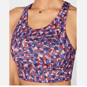 Fabletics Ella High-Impact Sports Bra Size XS Navy Crystalline MultiColor NWT